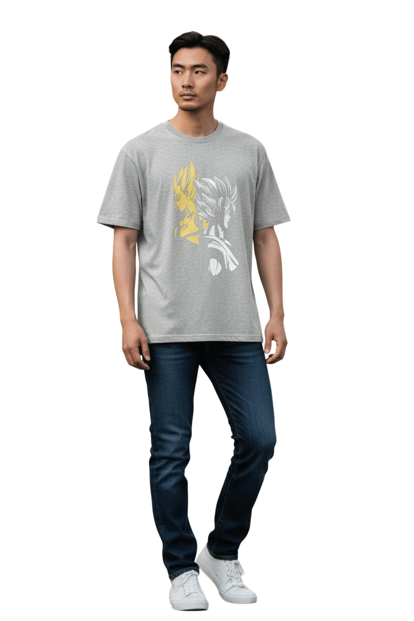 Playerytees Dragon Ball Z Goku & Vegeta Metallic T-Shirt