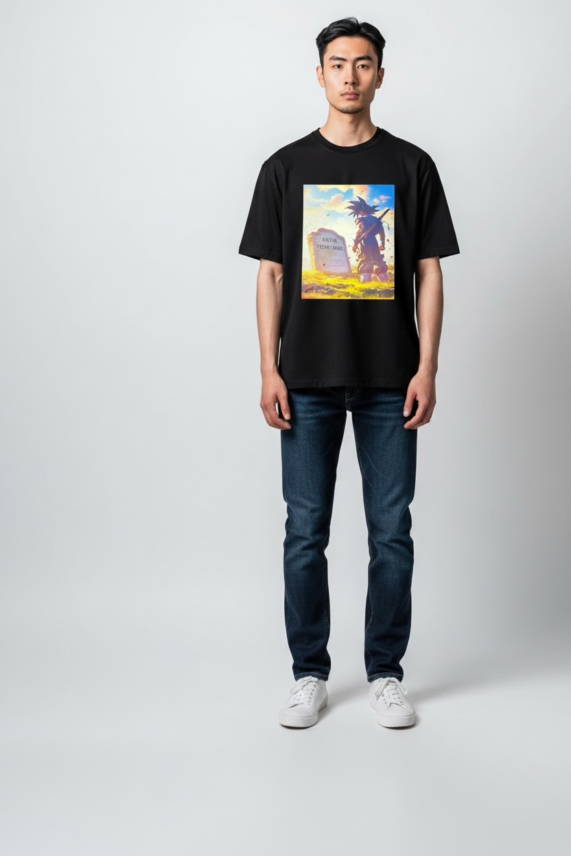 Pro Club Rest in peace Goku at the grave t-shirt