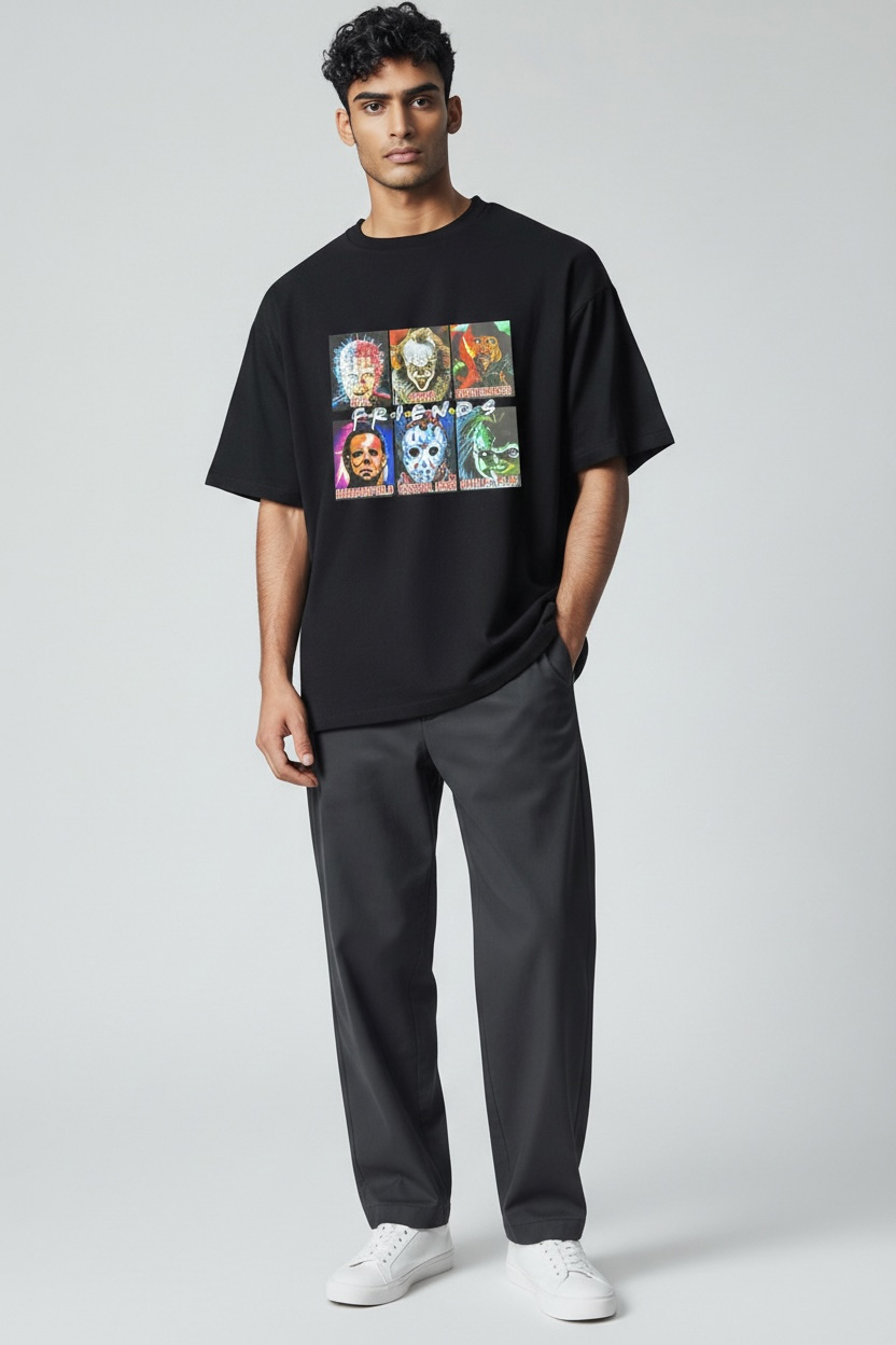 Playerytees Horror Movie Villains “Friends” Parody T-Shirt