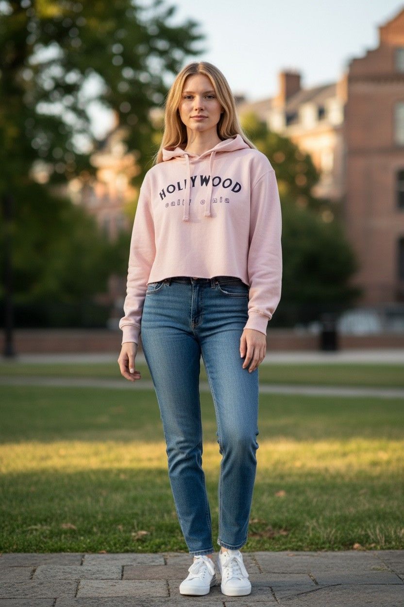 Hollywood Classic Crop Hoodie